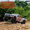 HBX RC Cars 3100A Short Box Truck Toy 4WD 1:16 Full Scale Brushless Off Road Vehicle Gyroscope RC Remote Control Car Toy Gift 4
