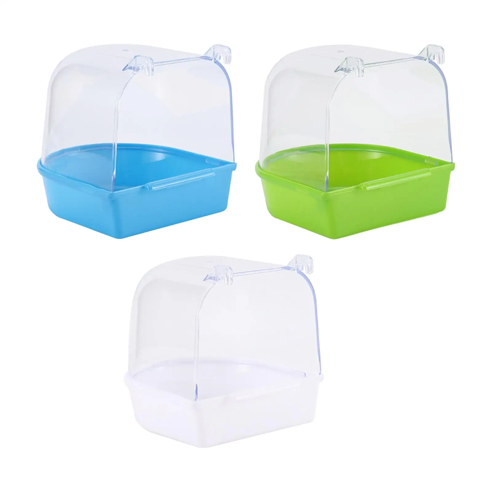 Pet Bird Bath Box Budgerigar Cockatiel Hanging Canary Facile Da Installare Vasca Da Bagno Per Pappagalli Piccola Gabbia Per Uccelli Vasca Da Bagno Per