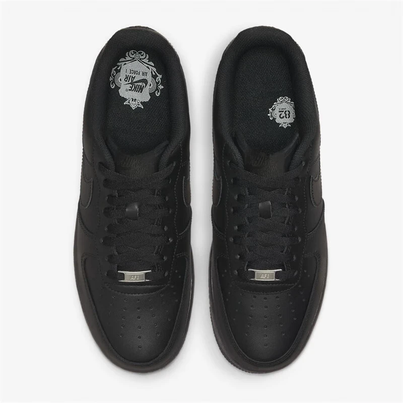 Air Force 1 Nike Men's and Women's Skateboarding Shoes Fashion Black and White Comfortable Af1 Casual Sports Shoes