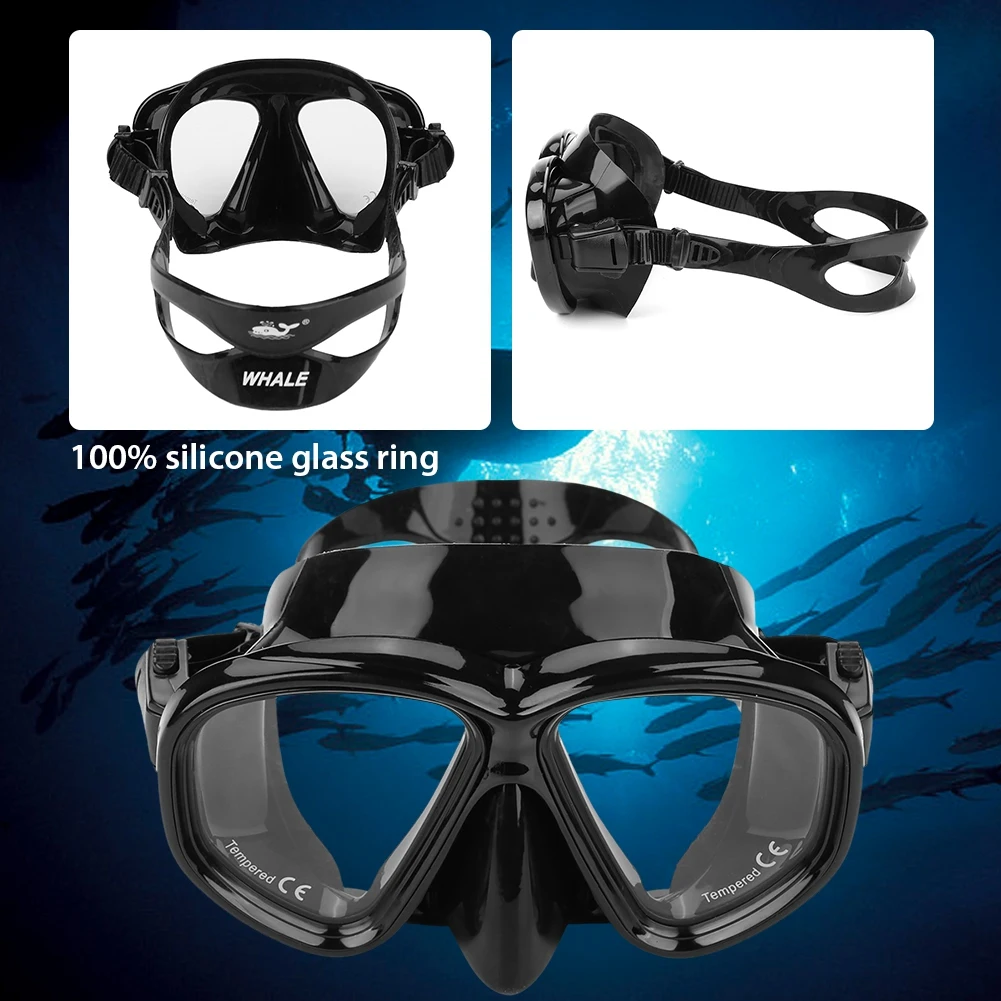 Diving Goggles Equipment Snorkeling Mask WHALE Tempered Glass Diving Mask Swimming Goggles For Adults Equipment