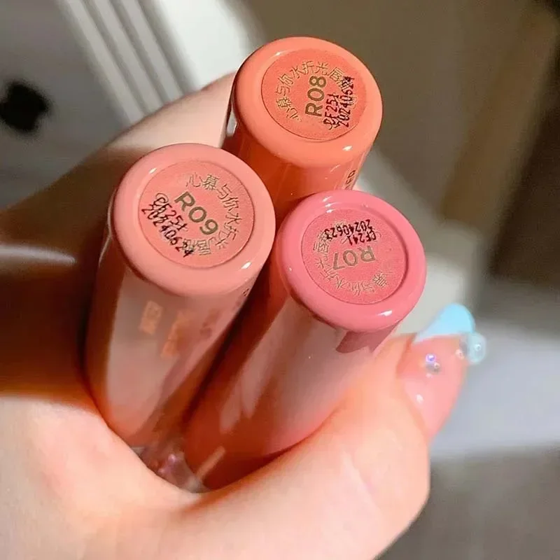 2024 New 6 Color Mirror Dyeing Lip Gloss Moisturizer Liquid Lipstick Waterproof Long Lasting Red Lip Tint Korean Makeup Cosmetic 6
