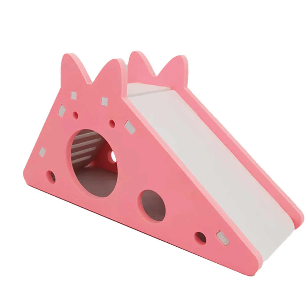 

Hamster House Toy Pet Small Animal Hideout Hamster Wooden House 2 Layers With Ladder Design Wooden Hut Hamster Play Toys