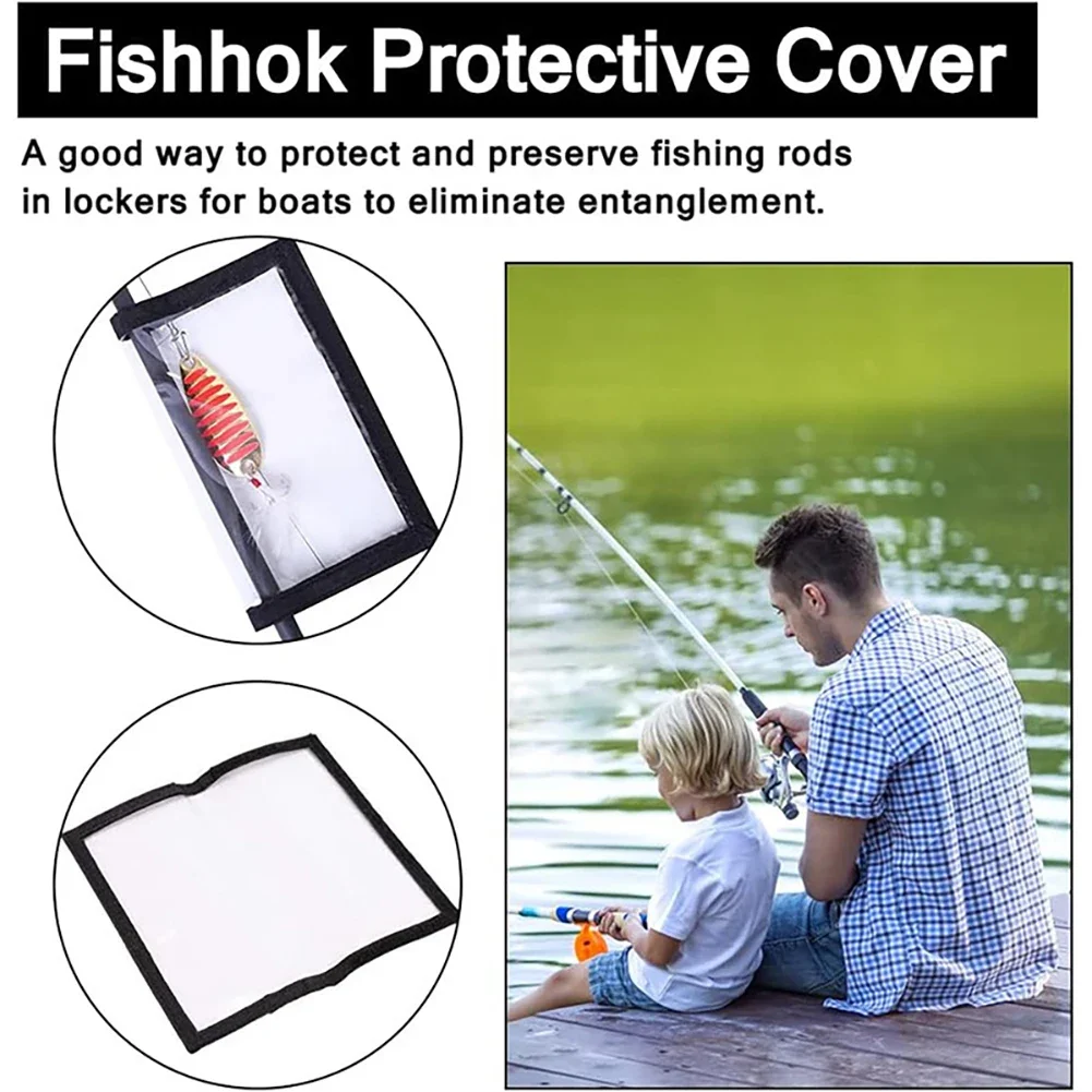 1PC Storage Bag Transparent Lure Bait Hook and Loop Scratch-resistant Loss-proof Protective Case Fishing Gear Isolation Pouch