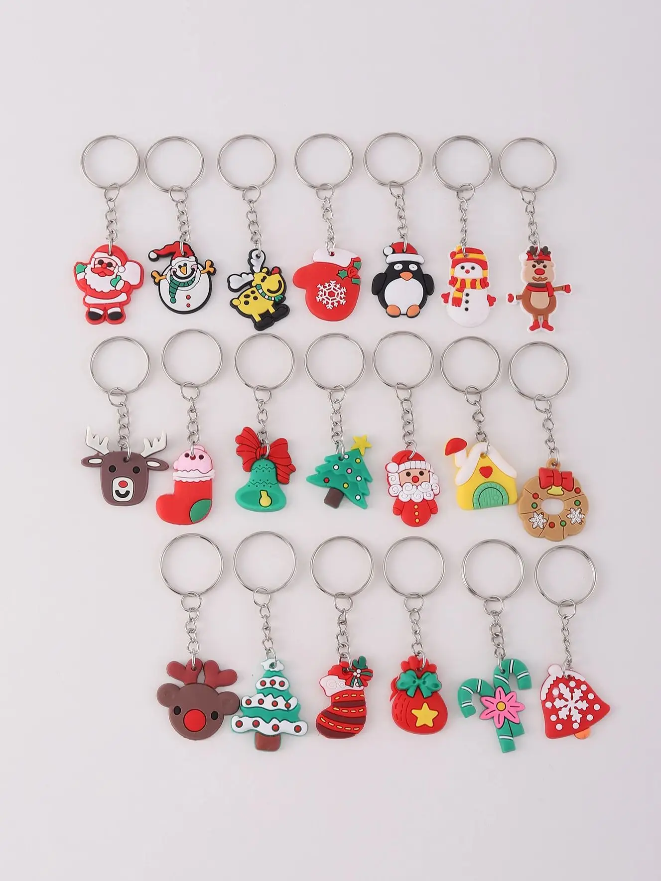 20 Stück Weihnachtsgeschenke Schlüsselanhänger, Mini süßer Schlüsselanhänger Klassenzimmerpreise, Ornament Weihnachtsfeier Geschenk, Geldbörse Tasche Zubehör – Detail 4