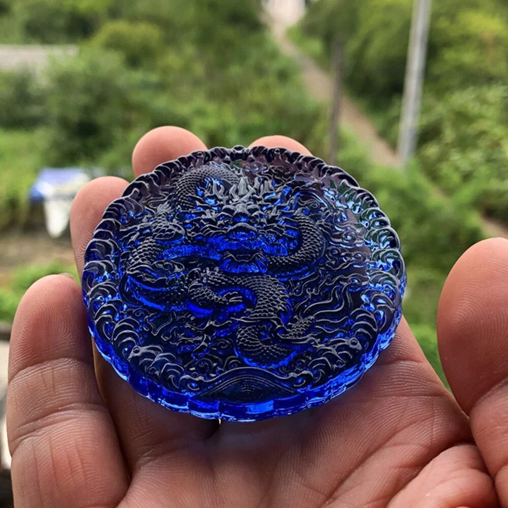 Crystal stone ornament crystal ornament ornament crafts miniature ornament miniature figurines Dragon King Mandala Crystal Mani Stone