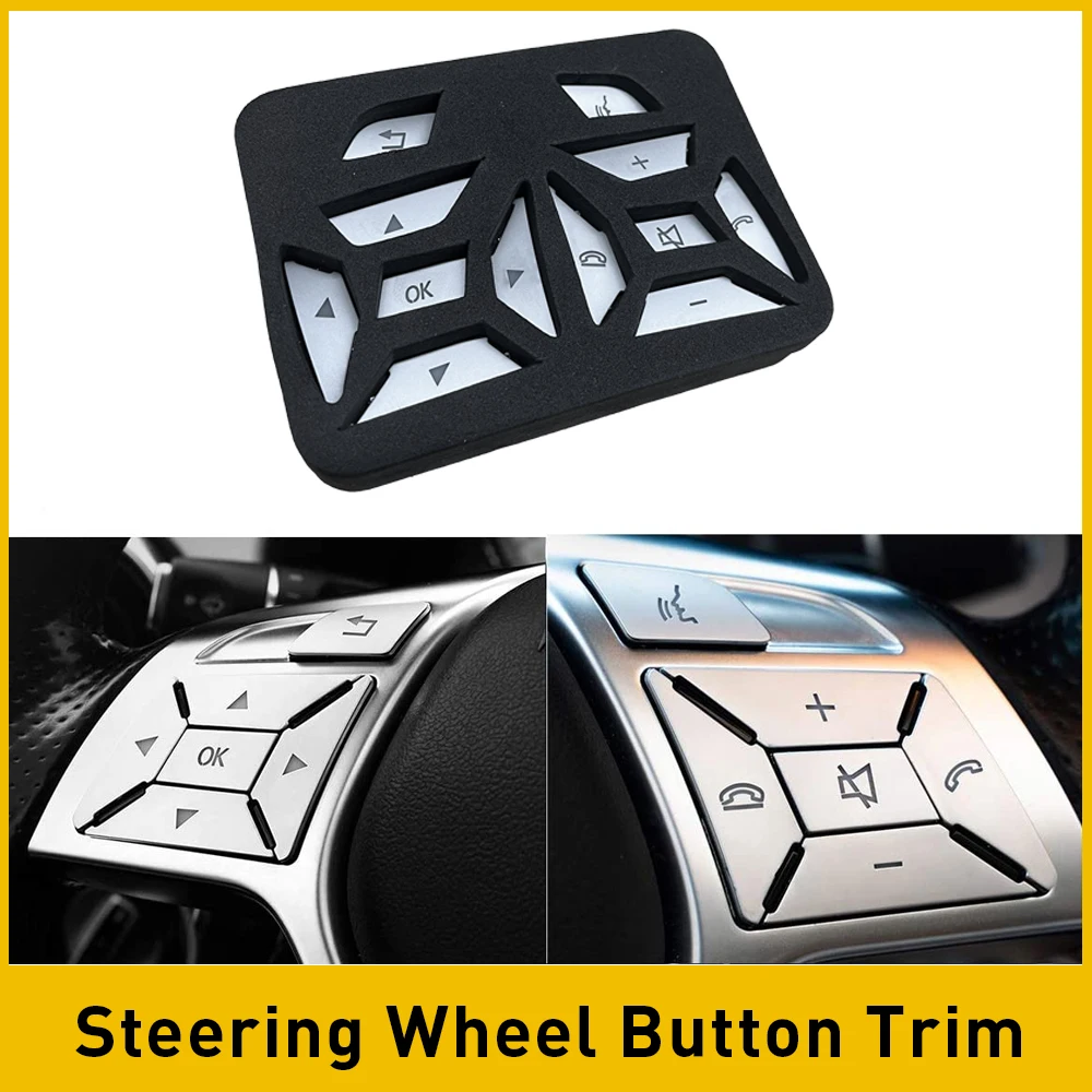 Cadre De Bouton De Volant Style Fibre De Carbone Pour BMW Série 1/3 (E90, E92, E93, E82, E87) – Accessoire Décoratif En ABS – Installation Adhésive