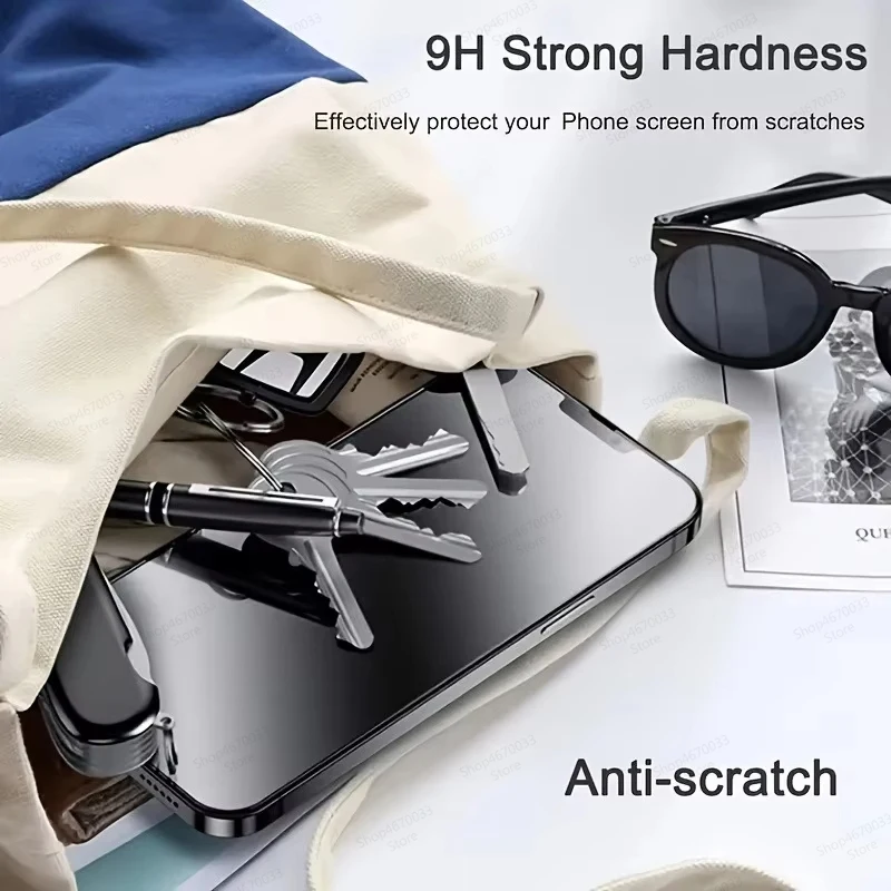 Set of 4 Matte Tempered Glass Frosted Screen Protectors