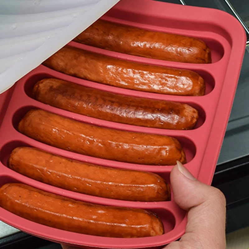 Silicone Hot Dog Mould DIY Hot Dog Box Silicone Sausage Mould Egg Sausage Food Supplement Tool Ham Box
