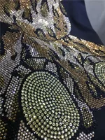 Extra size 300 pounds fat people wear summer women's dress leopard print patchwork bear rhinestone short-sleeved skirt - Image 4