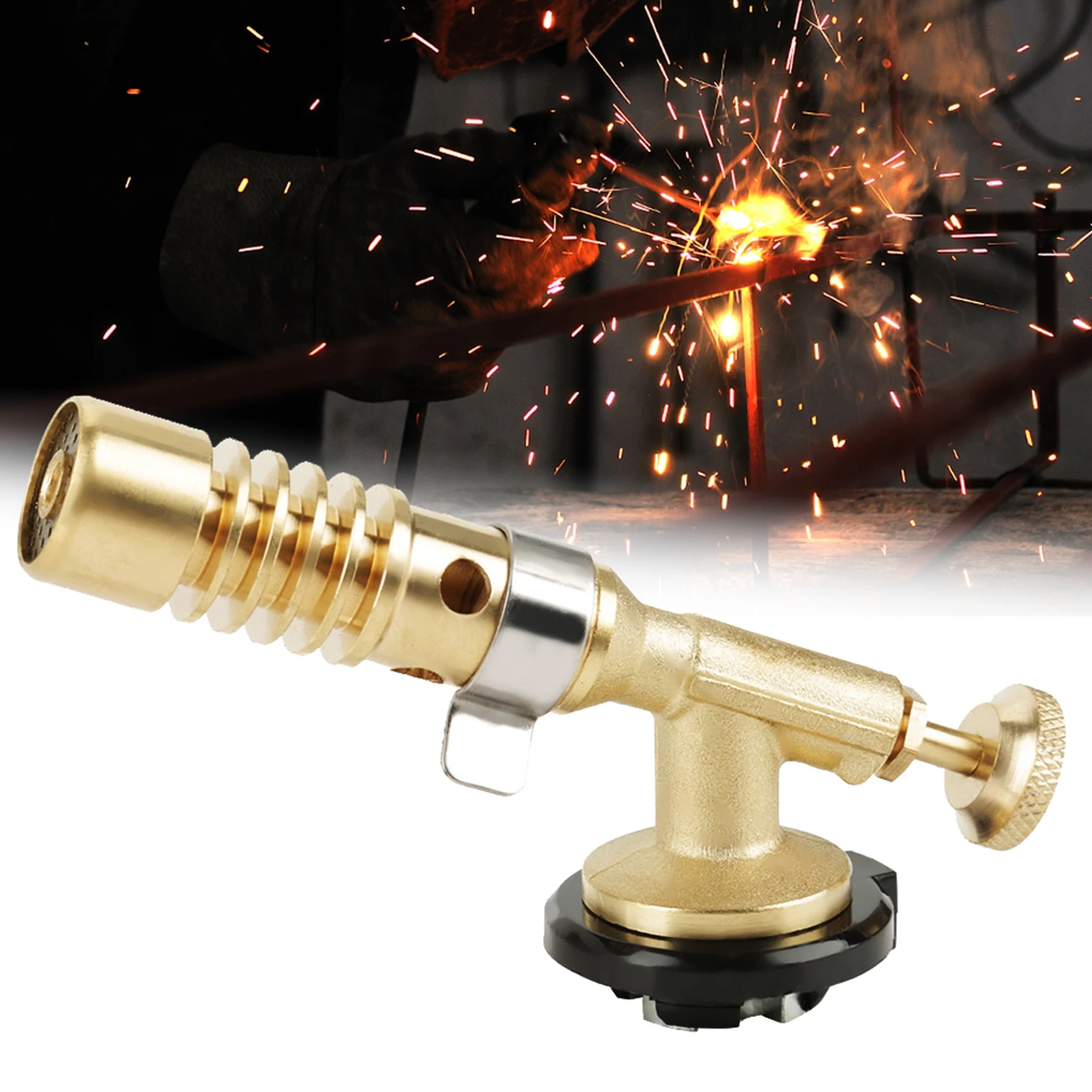 

Professional Portable Brass Kitchen Cooking Gas Butane Culinary Torch Welding BBQ Flame Gun