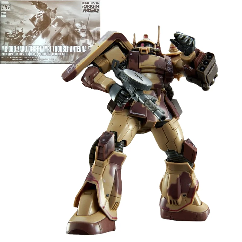 

Bandai Подлинная модель HG GTO MS-06D Zaku Desert Type двойная антенна Gundam Gunpla экшн-фигурка аниме мобильный костюм для детей