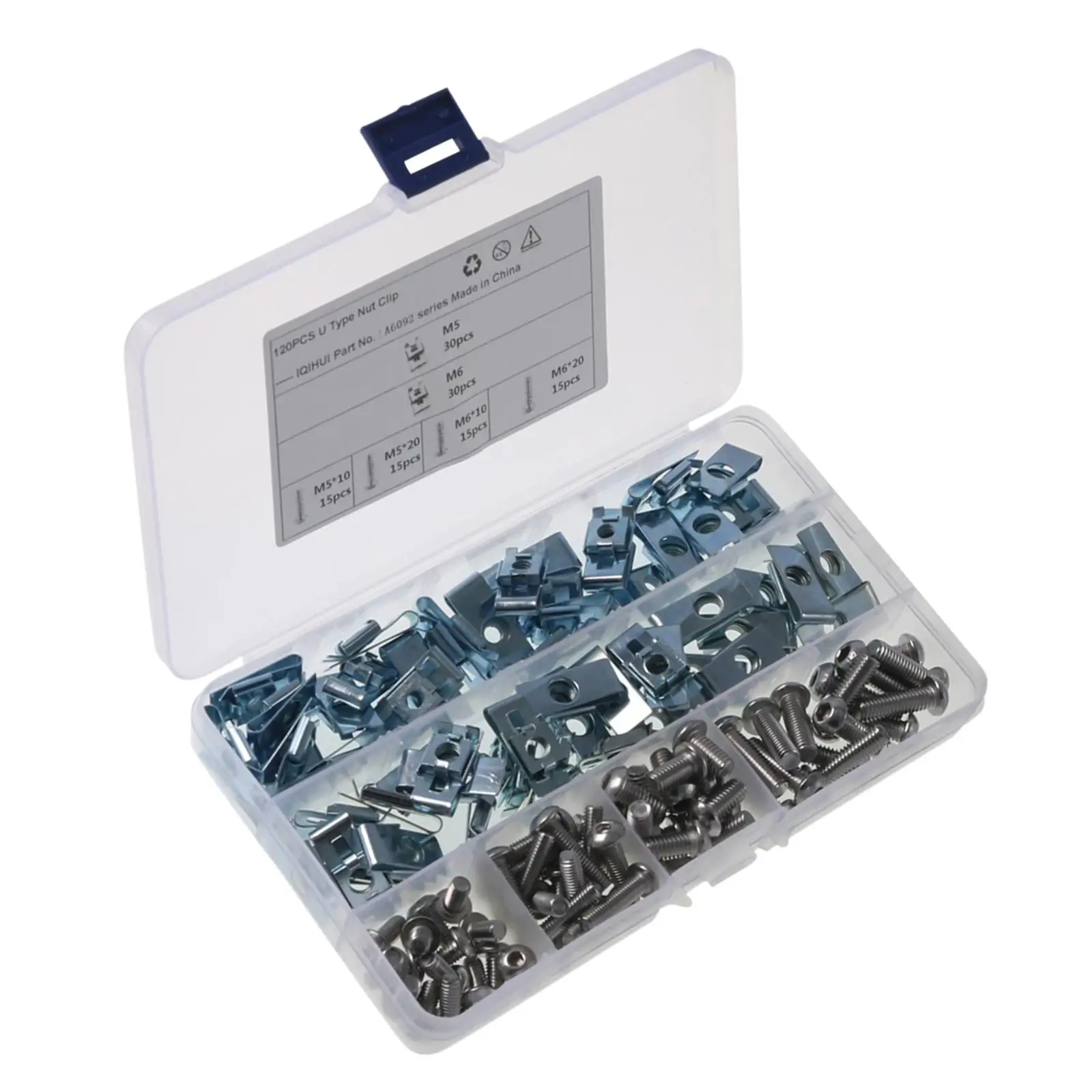 120Pcs Screw Nut Clip Set Easy Installation Fixing Bolt for Vehicle Car