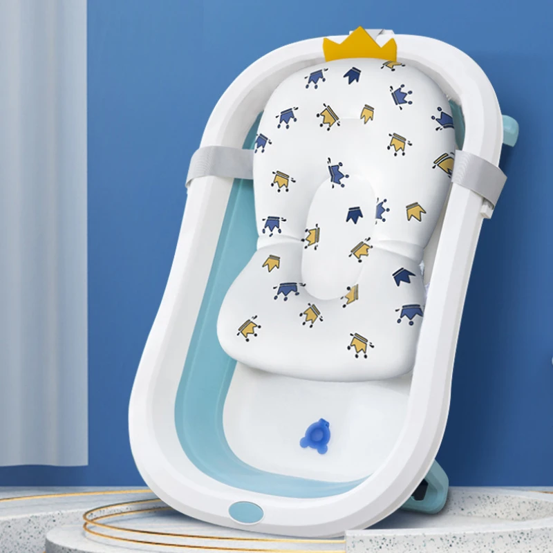 Baby Bath Support Pad Baby Bath Seat Baby Bath Tool Baby Bathtub Bath Seat Support Mat bath And Shower Air Cushion Bed Non-Slip Bathtub Mat Newborn Bebe Safety Security Bath Seat