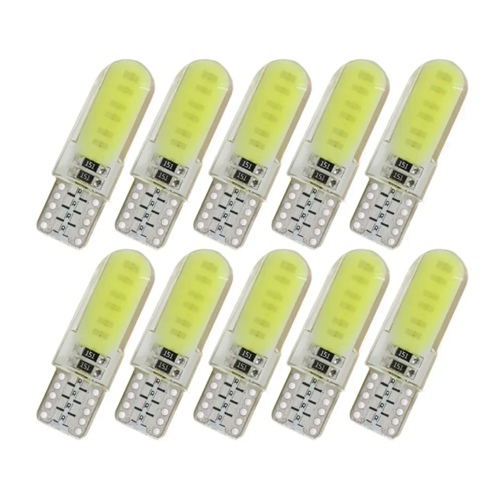 

10PCS 12V T10 Cob 12 Smd Led Auto Interior Bulb Canbus Error Free White 5730 Led Car Side Wedge Light Bulb License Lamp