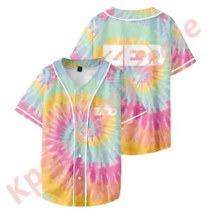 Zedd Tie Dye Merch Baseball Jacket Summer Women Men Fashion Casual New Logo Short Sleeve Jersey