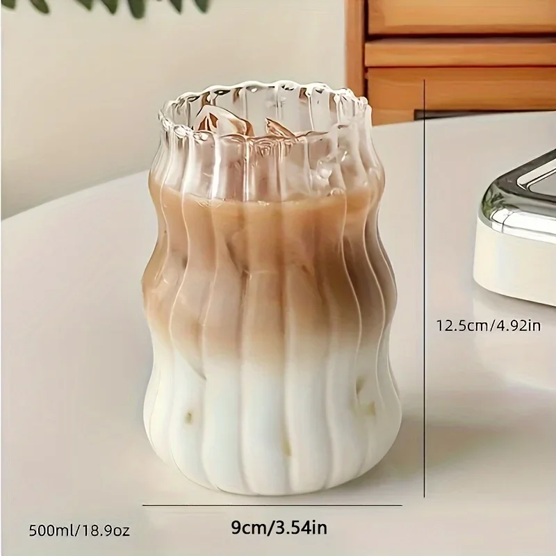 Glass Cup 1PCS INS Glass Cup Heat-resistant Tumbler Drinkware