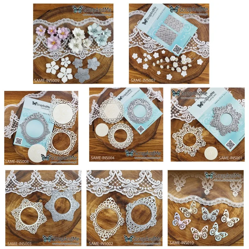 꽃 프레임 금속 나비 도일리 커팅 다이, 실리콘 스탬프 스크랩북 스텐실, 사진 앨범 카드, DIY 종이 엠보싱 공예