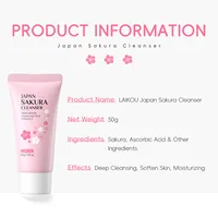 Laikou Sakura Whitening Facial Cleanser Foam Moisturizing Deep Remove Cleansing Acne Milk Oil Control Exfoliating Shrink Pores 4