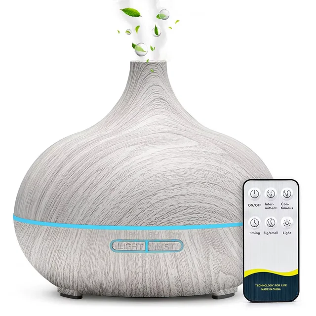 Air Humidifier Essential Oil Diffuser 500ML With Lights Remote Control Ultrasound Electric Aromatherapy Diffuser 10