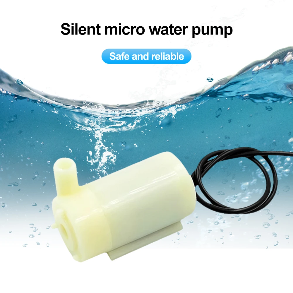 DC 3V 5V Mini Water Pump with Flexible Tubing Portable Submersible Water Pump USB for Fish Tank Fountain Aquarium Garden