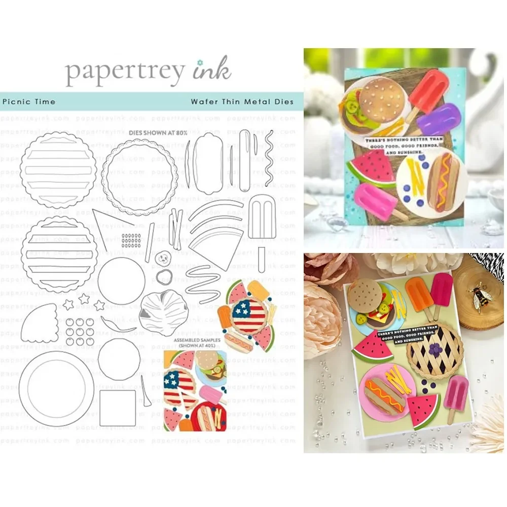 

Идиллические металлические Вырубные штампы для пикника, декоративный трафарет, тисненый шаблон, сделай сам, поздравительная открытка ручной работы