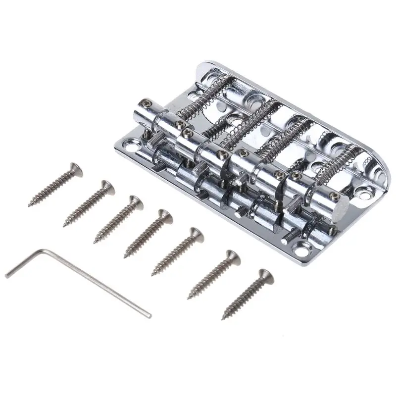 

Guitar Part Bridge Plate For Jazz Bass Guitar + 5 Screws + Wrench Drop Shipping