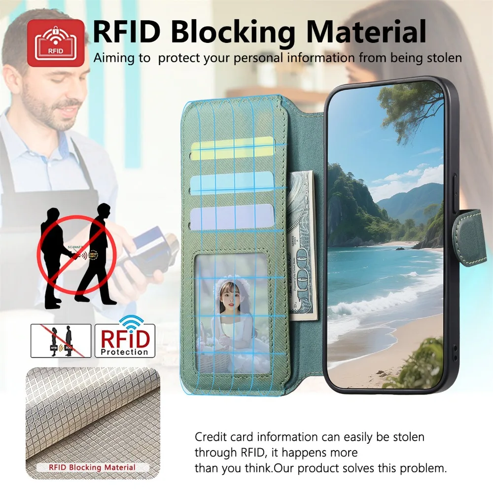 Luxury Flip Case - Detachable 2-in-1 Zipper Wallet Cover