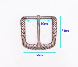 Bkd0665 40Mm Sturdy Stripe Craved End Bar Pin Buckles for Men Classic Jeans Belt Buckle Accessory Diy Leather Craft Belt