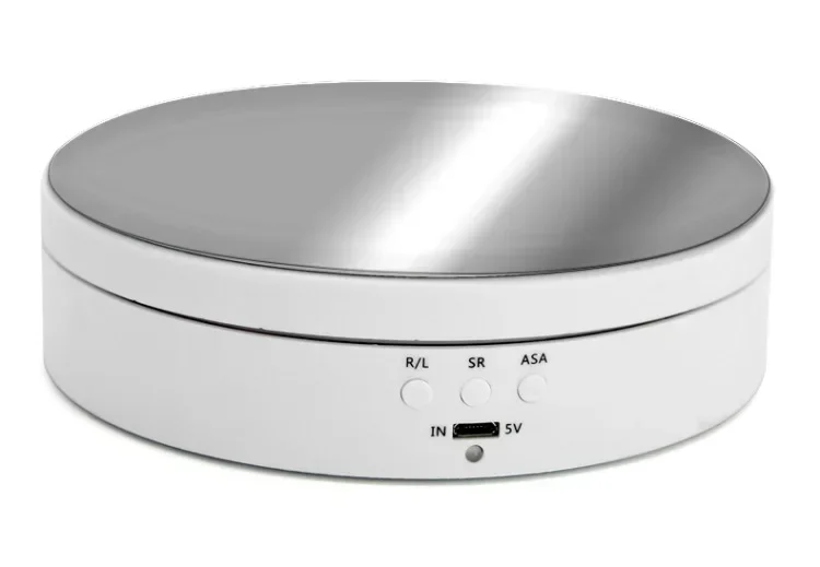 360 Degree Rotating Display Stand 3Speed ​​Mirror Turntable Jewelry Stand Battery/USB Power Supply Photography Shooting jewelry display stand rotating display stand rotating turntable plate