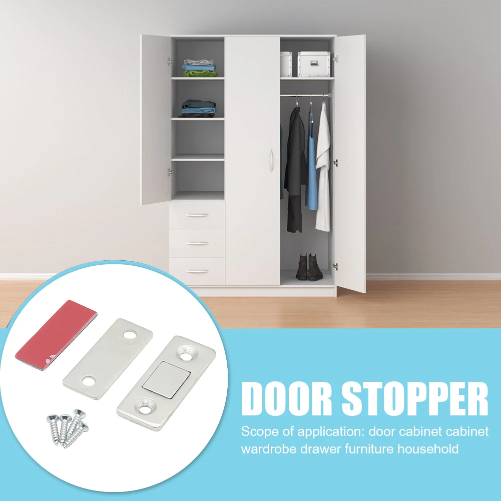 Magnetic Door Catch Cabinet Magnetic Catch Adhesive Drawer Magnet Catch Drawer Magnet Catch for Kitchen Closet Door Closing