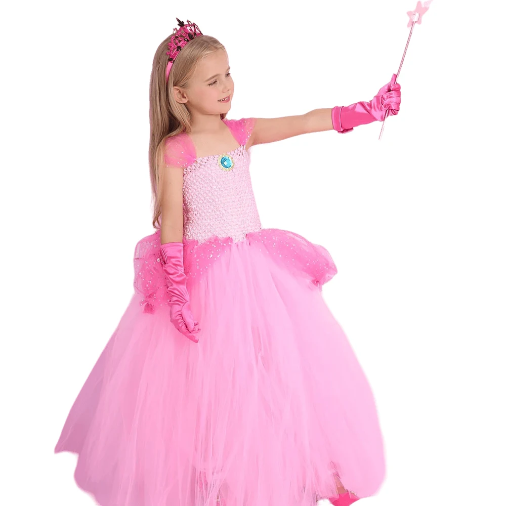 

Tutu Pink Princess Dress Costume Cosplay Halloween Costumes Anime Cosplay Dress for Kids Purim Birthday Party