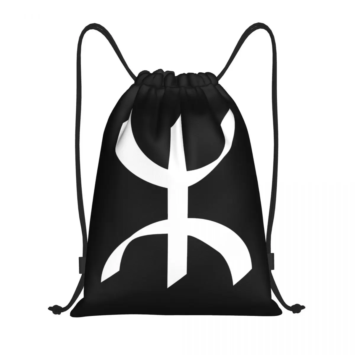 

Berber Tifinagh Logo Multi-function Portable Drawstring Bags Sports Bag Book Bag
