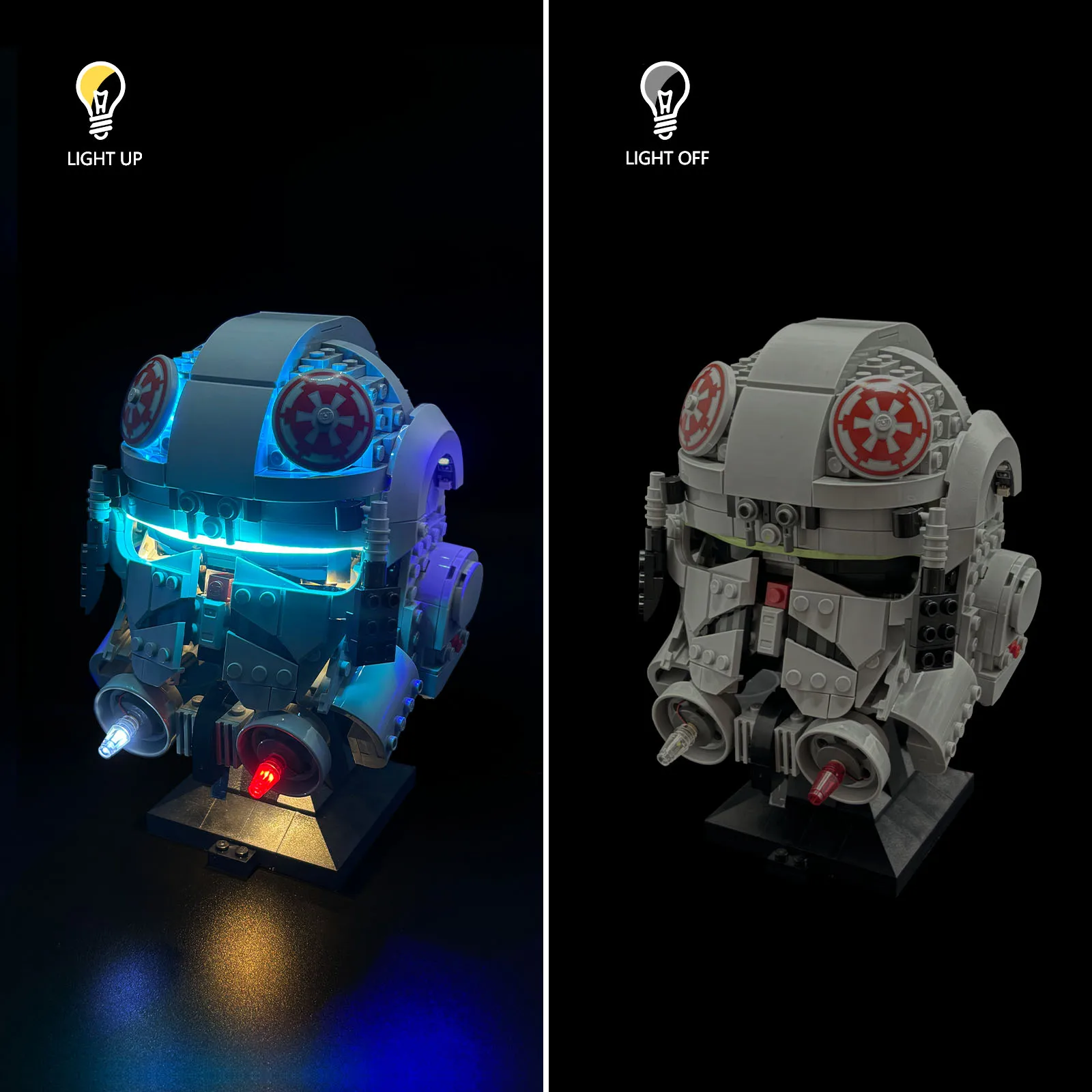 레고 75429 at-at 드라이버 헬멧 빌딩 블록과 호환되는 LED 조명 키트(모델 벽돌은 포함되지 않음)