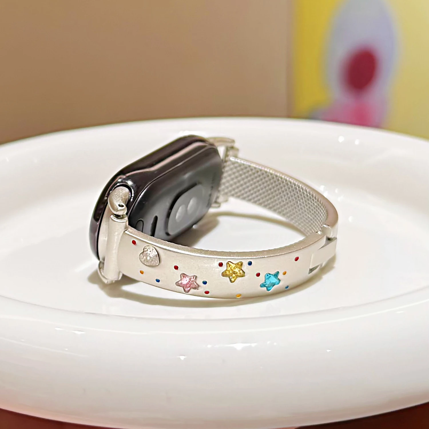 Elegant Sparkling Metal Strap for Smartwatches - Universal Fit for 18/20/22mm
