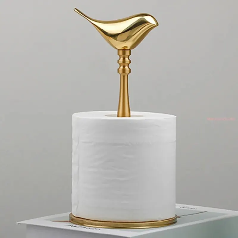 

Light Luxury Solid Brass Paper Towel Rack Simple Kitchen Roll Paper Holder Nordic Gold Vertical Table Paper Towel Storage Rack
