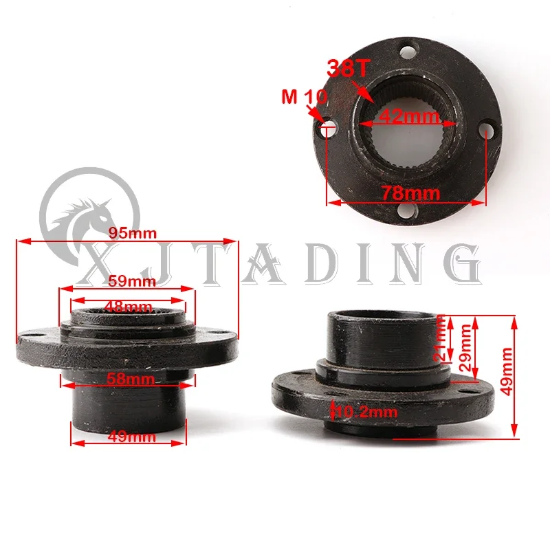 Rear Wheel Hub Sprocket 17T 23T 24T 28T 31T 32T 38T Rear Wheel Hub or sprocket For China 50cc-250cc Tire Go Kart Buggy Karting ATV UTV Quad Bike Parts