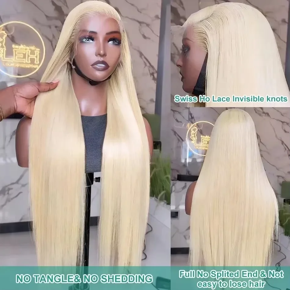 Blonde 613 Lace Front Wigs 13x6 Hd Lace Wig Brazilian Straight HD Transparent Lace Front Human Hair Wigs Can Be Dyed Any Color 2