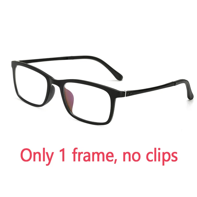 Ralferty Polarized Sunglasses Men Women 5 In 1 Magnetic Clip On Glasses TR90 Optical Prescription Eyeglass Frames Magnet Clips 1 Frame NO clip