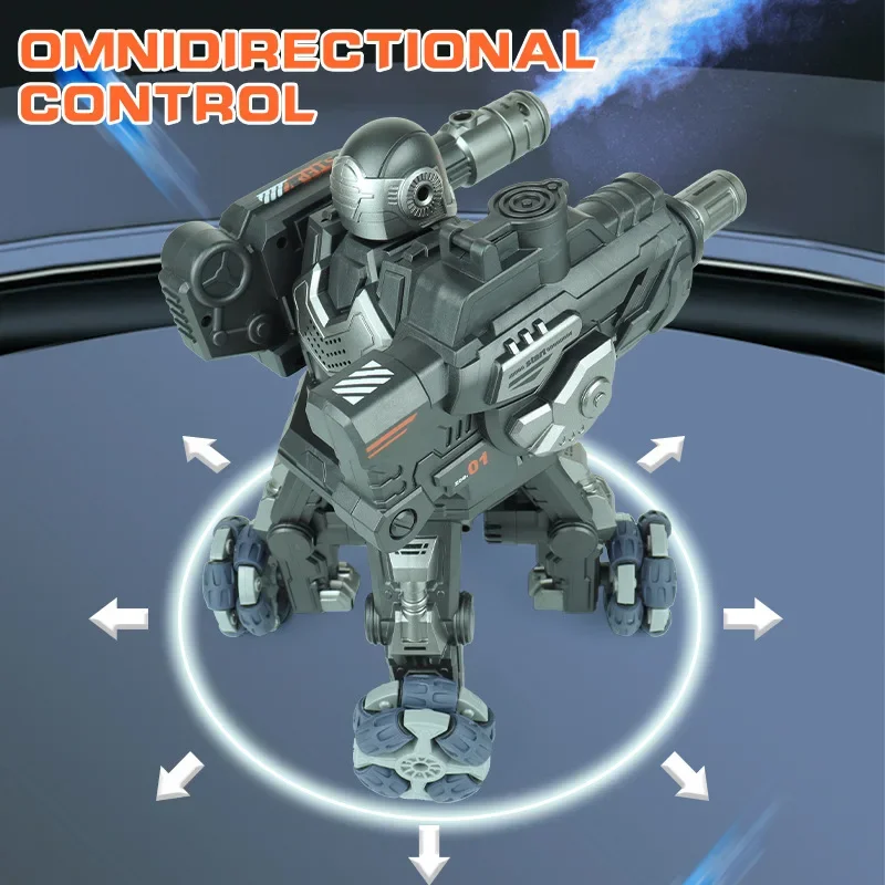 JC09 2.4G RC Robot Battle Spray Shoot Robo With Dual Remote Control Humanoid Fighting Robots Toys for Kids Christmas gift toy 4