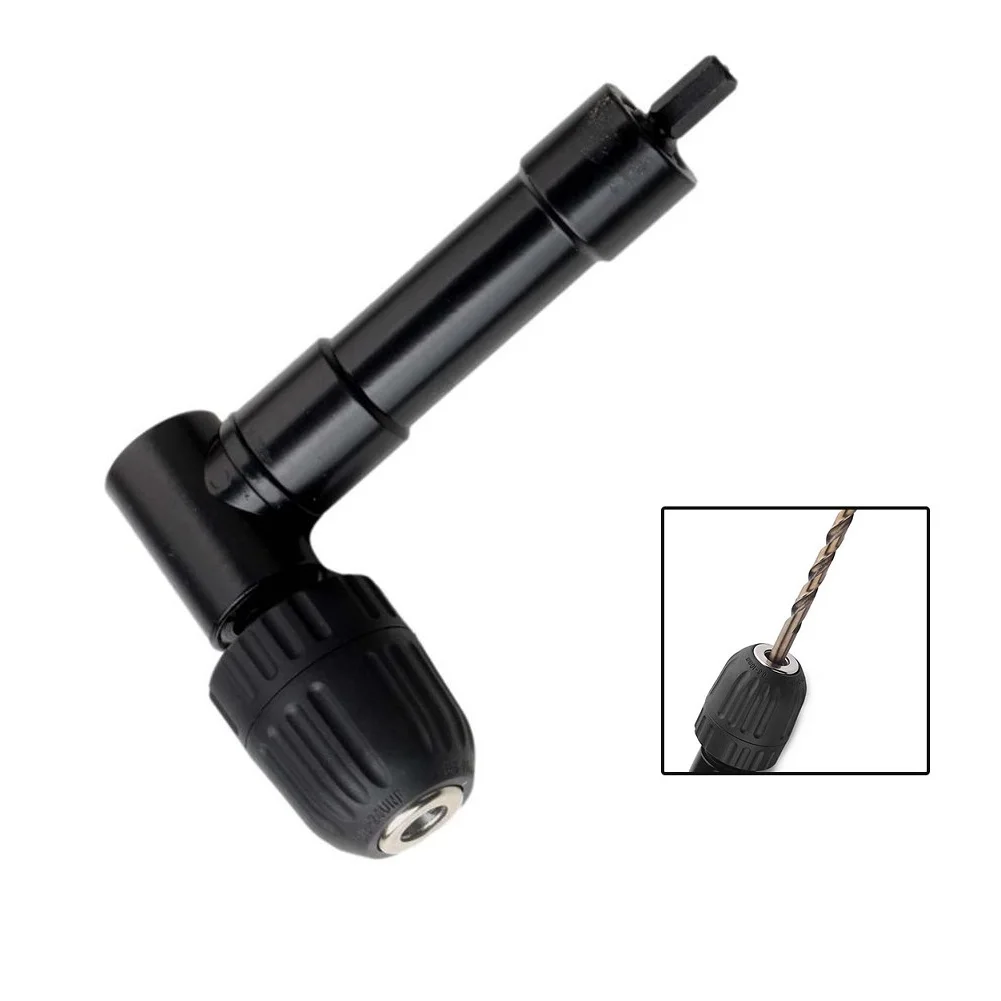 

90 Degree Right Angle Keyless Chuck Impact Drill Adapter Electric Power Cordless Drill Attachment Angle Adaptor