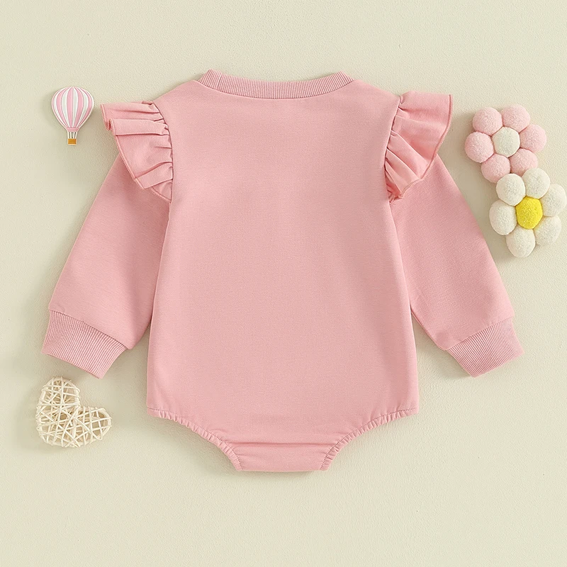 2023-09-08 Lioraitiin Baby Girls Sister Mataching Outfit Set Big Sis Shirt/Lil Sis Romper Crewneck Sweatshirt Romper 4
