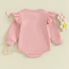 2023-09-08 Lioraitiin Baby Girls Sister Mataching Outfit Set Big Sis Shirt/Lil Sis Romper Crewneck Sweatshirt Romper 4