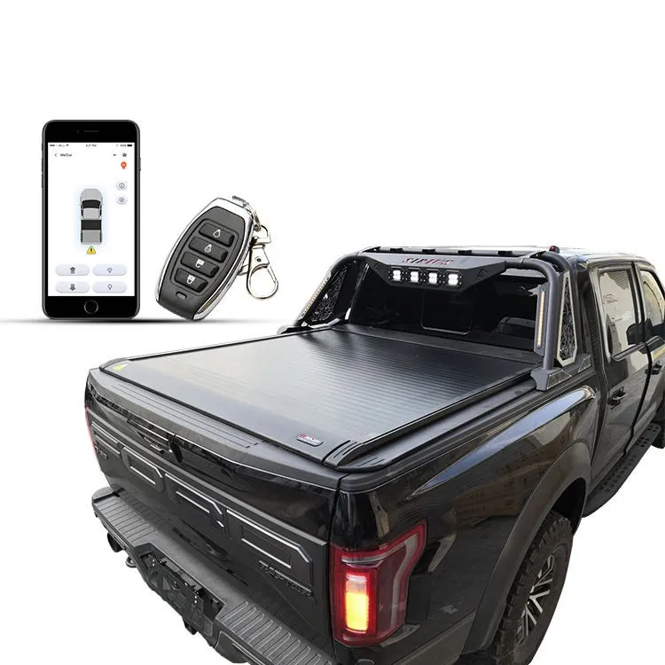 

Aluminum Hard Retractable Pickup Bed Cover Electric Tonneau Cover For Ford F150 Raptor 2009-2020