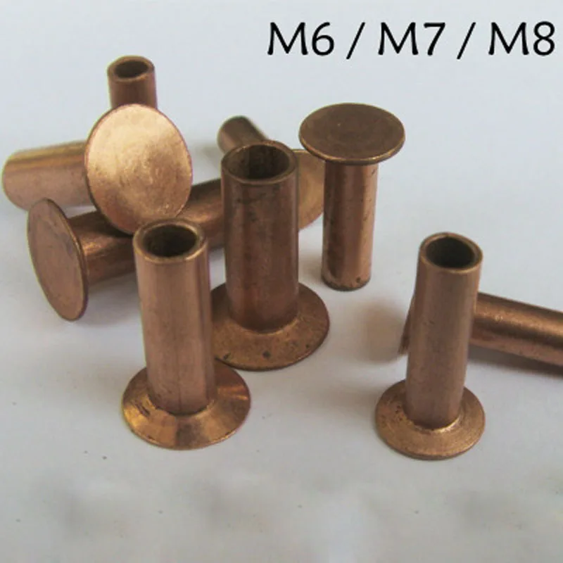 M6 M7 M8 Half Hollow Countersunk Rivets Copper Brake Pads Rivetspring