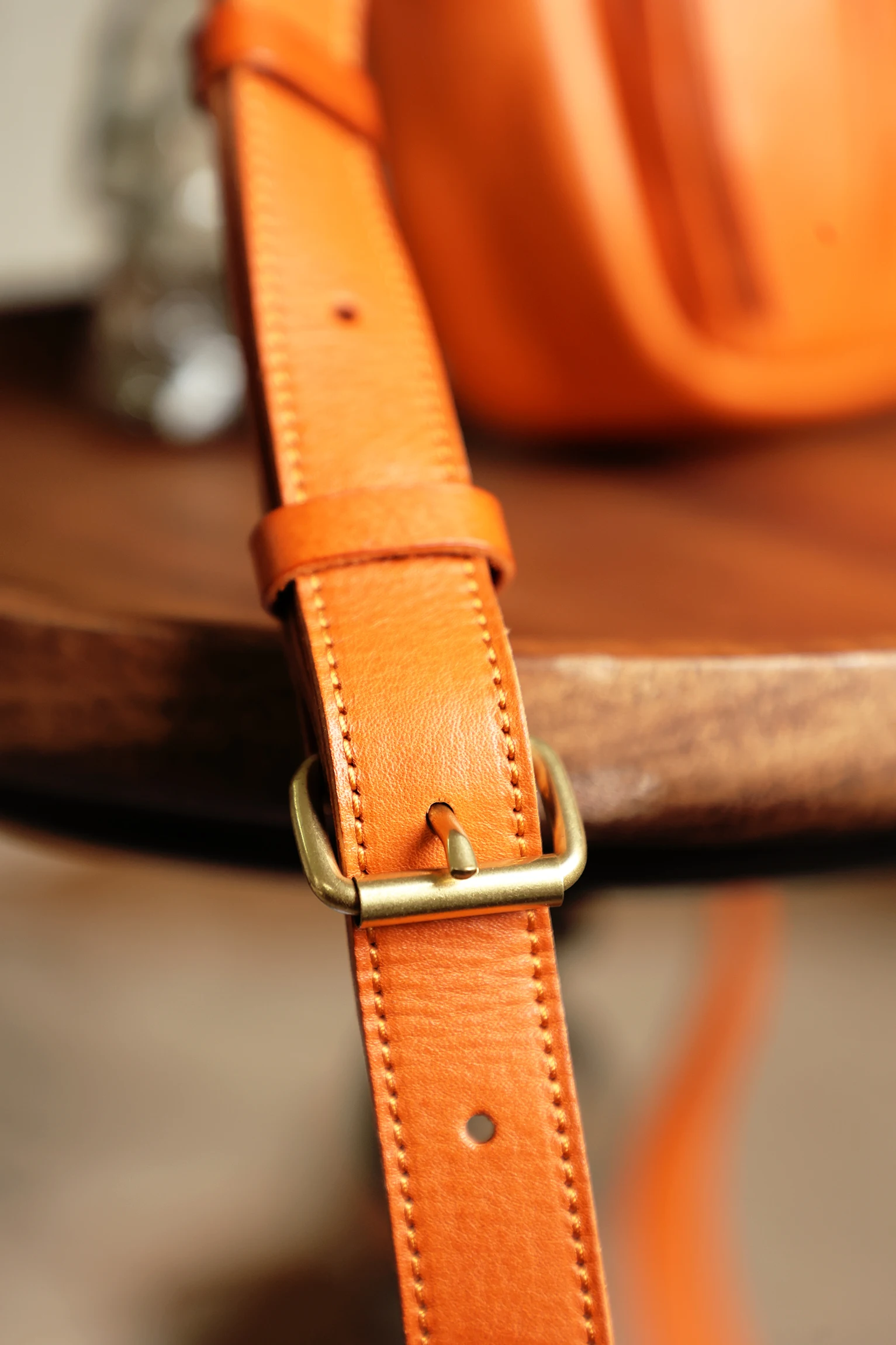 Lässige, tägliche Modedesigner, pflanzlich gegerbtes Rindsleder, kleine Umhängetasche für Herren und Damen, echtes Leder, Handy-Umhängetasche – Detail 17