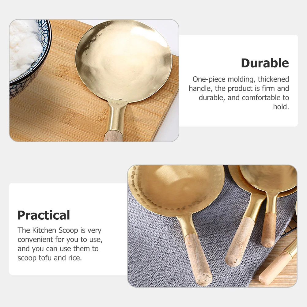 Tofu Brain Food Spoons Cooking Scoops for Kitchen