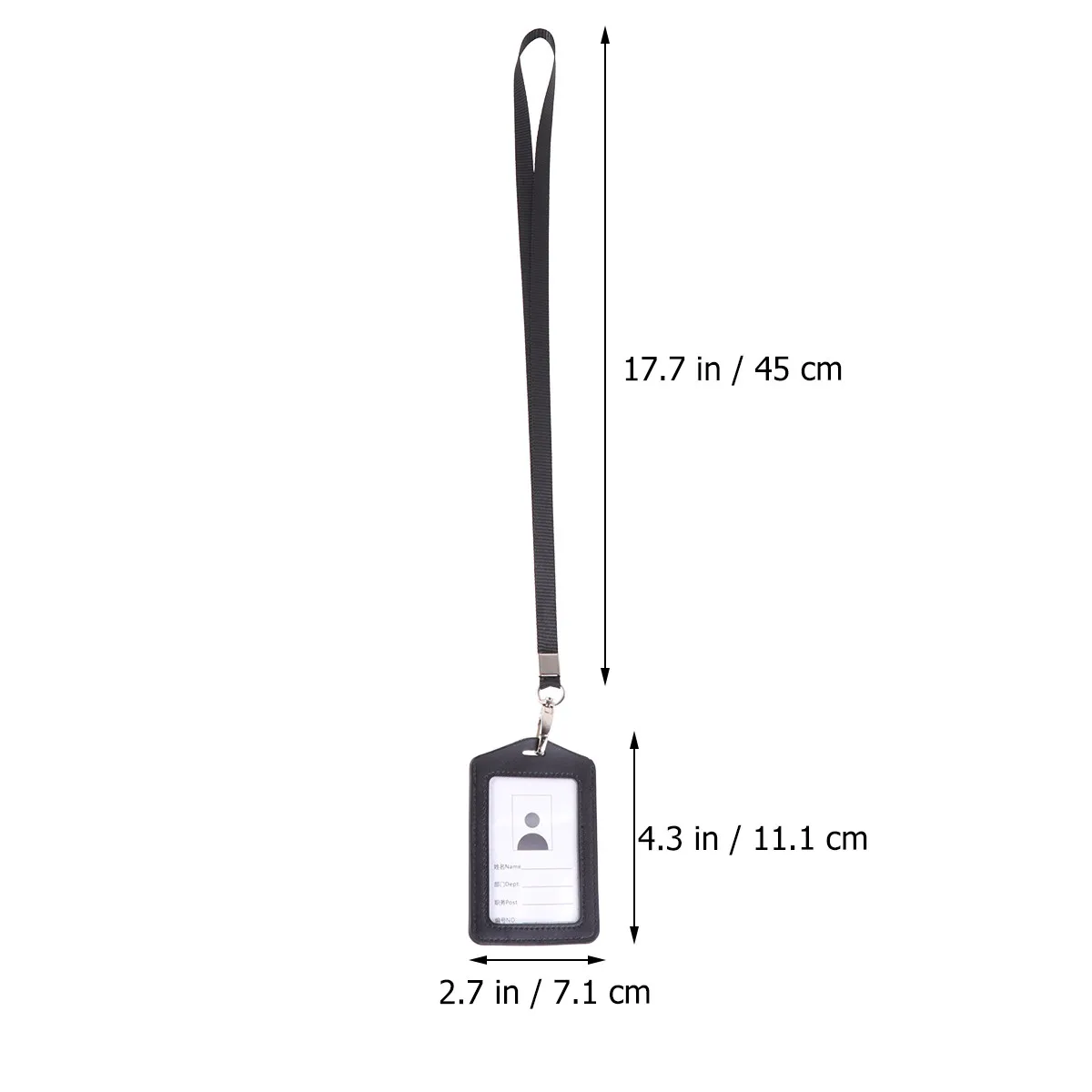 2Pcs 소프트 터치 ID 배지 홀더 방수 안전하게 이름표 ID 카드 여권 여행 사무실 학교 사용에 적합