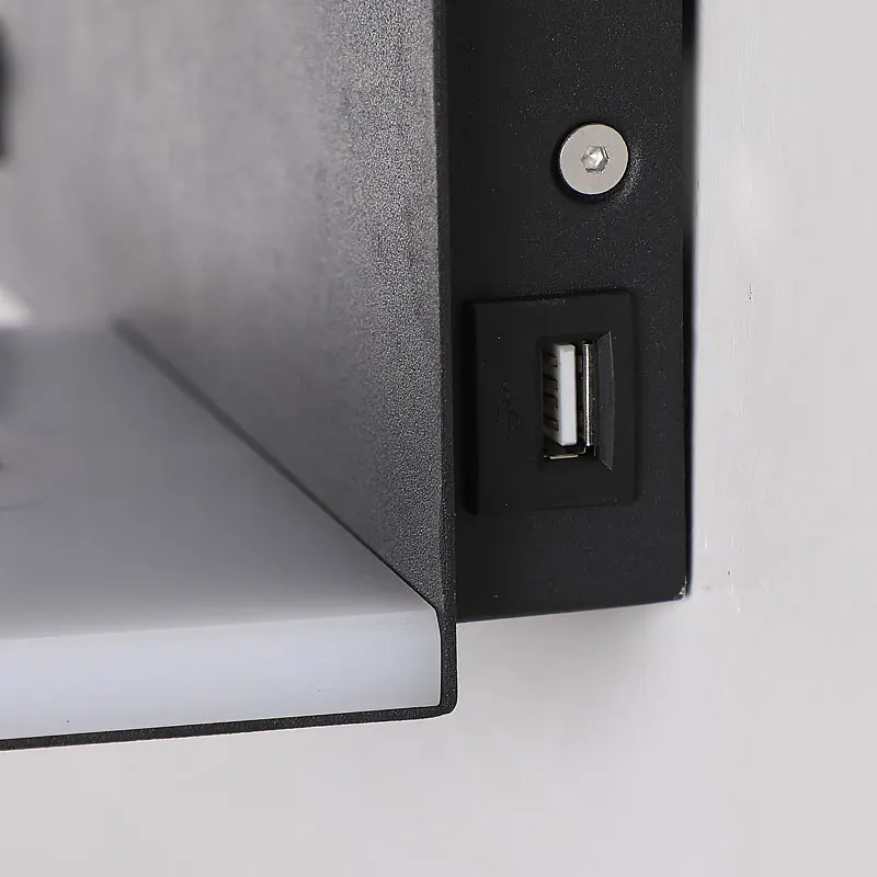 LED Wall Lamp Wall Light LED Reading Light Wireless Charging Wall Lamp Bedroom Bedside USB Wall Light Rotatable Reading Lamp Study Room Switch Modern Multifunctional Hotel