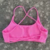 Soutien-gorge de yoga pour femme, couleur unie, à quatre bretelles croisées dans le dos, dos évidé, push-up, avec coussinets de poitrine, idéal pour le fitness et le sport