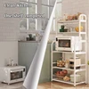 5 Layer Floor-standing Utility Storage Shelf Microwave Oven Seasoning Rack Household  Rack Movable Organizer For Kitchen 2